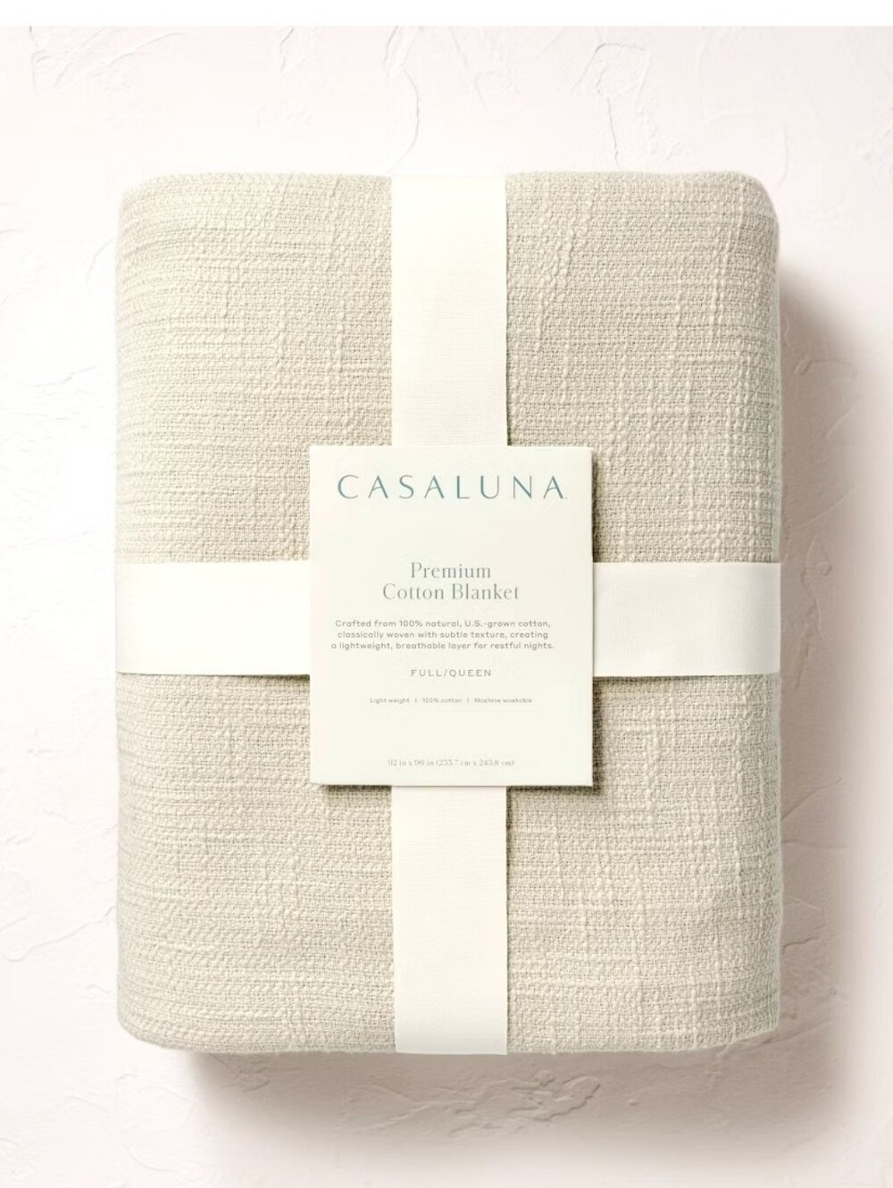 Casaluna King Cotton Slub Blanket Light Olive Green - Casaluna